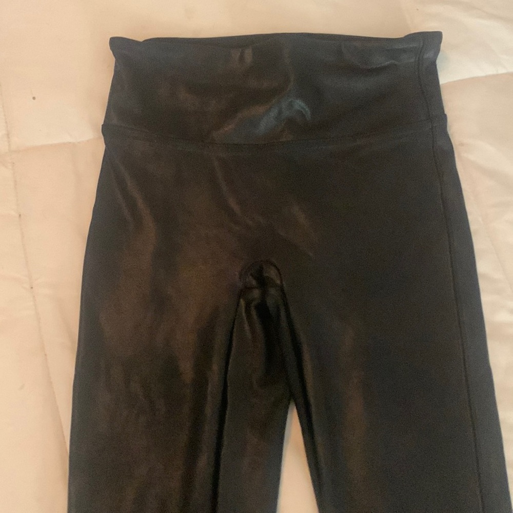 Faux leather spanx